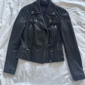 All Saints Black Leather Jacket